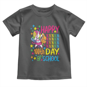 Happy 100th Day of School Unicorn Toddler T Shirt Magical Girls Celebration Gift