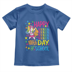 Happy 100th Day of School Unicorn Toddler T Shirt Magical Girls Celebration Gift