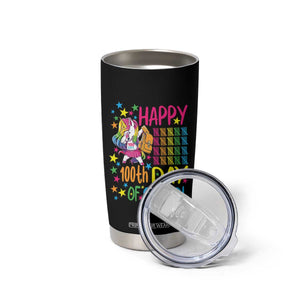Happy 100th Day of School Unicorn Tumbler Cup Magical Girls Celebration Gift