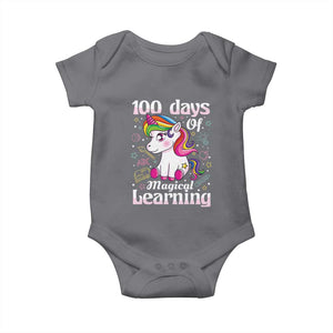Magical Unicorn 100th Day of School Baby Onesie Cute Girls Celebration Gift