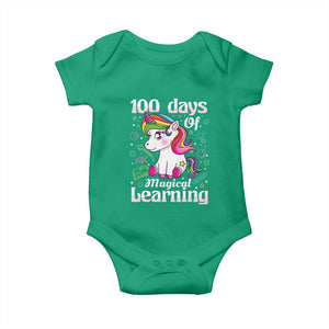 Magical Unicorn 100th Day of School Baby Onesie Cute Girls Celebration Gift