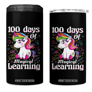 Magical Unicorn 100th Day of School 4 in 1 Can Cooler Tumbler Cute Girls Celebration Gift