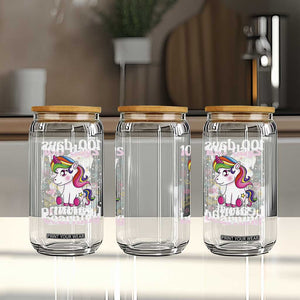 Magical Unicorn 100th Day of School Glass Can Cute Girls Celebration Gift
