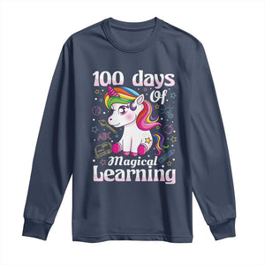 Magical Unicorn 100th Day of School Long Sleeve Shirt Cute Girls Celebration Gift