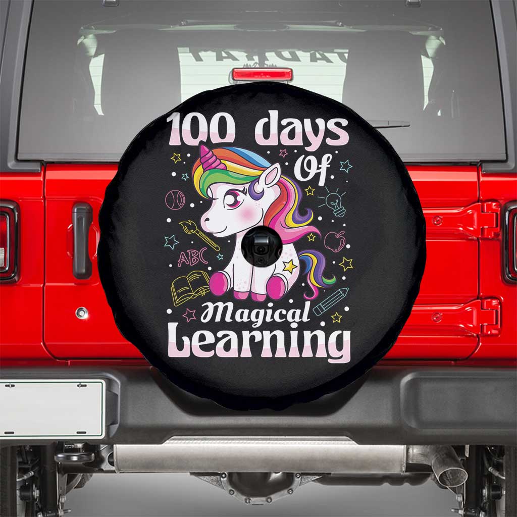 Magical Unicorn 100th Day of School Spare Tire Cover Cute Girls Celebration Gift