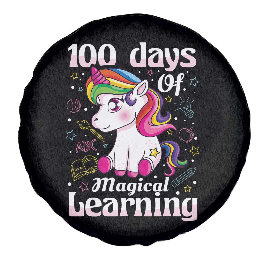 Magical Unicorn 100th Day of School Spare Tire Cover Cute Girls Celebration Gift