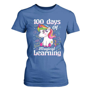 Magical Unicorn 100th Day of School T Shirt For Women Cute Girls Celebration Gift