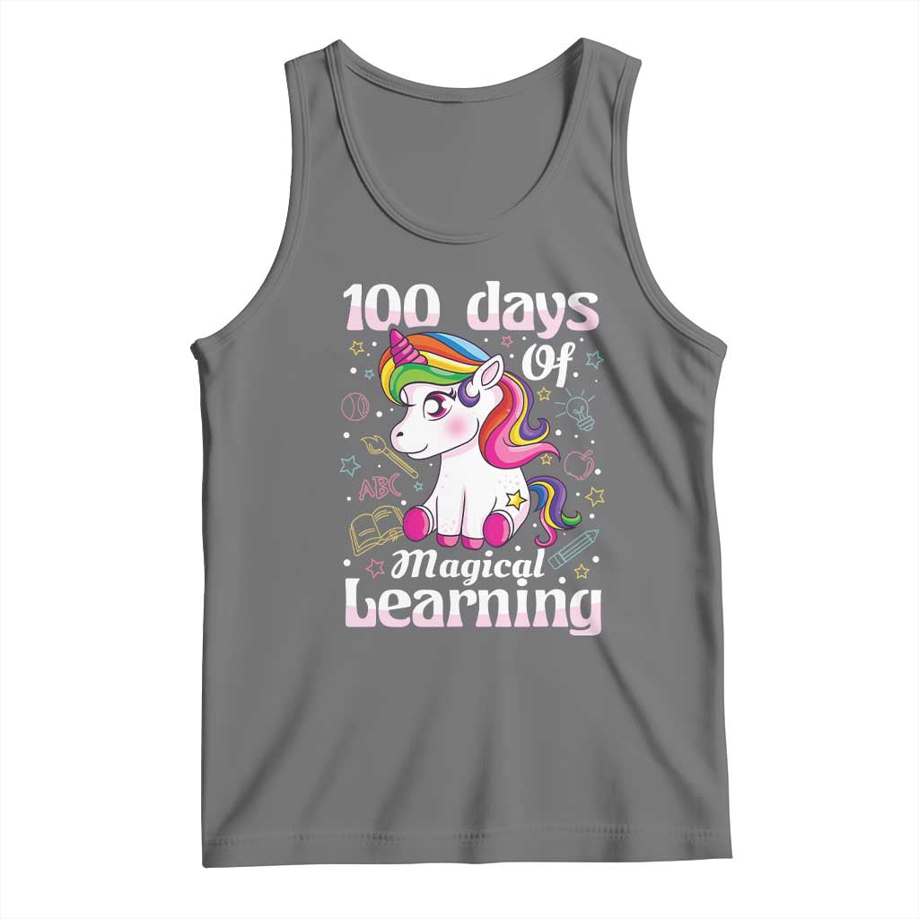 Magical Unicorn 100th Day of School Tank Top Cute Girls Celebration Gift