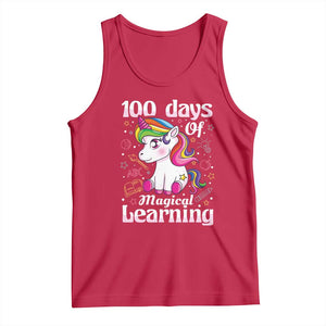 Magical Unicorn 100th Day of School Tank Top Cute Girls Celebration Gift