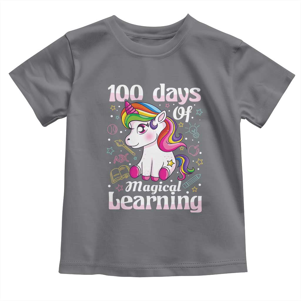 Magical Unicorn 100th Day of School Toddler T Shirt Cute Girls Celebration Gift