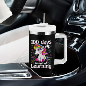 Magical Unicorn 100th Day of School Tumbler With Handle Cute Girls Celebration Gift