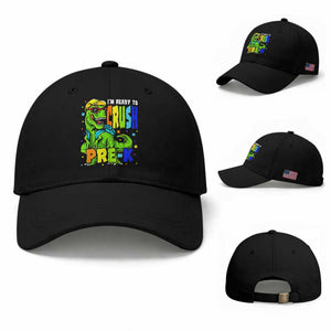 I am Ready To Crush Pre-K Dinosaur Baseball Cap Cool First Day of School Boy