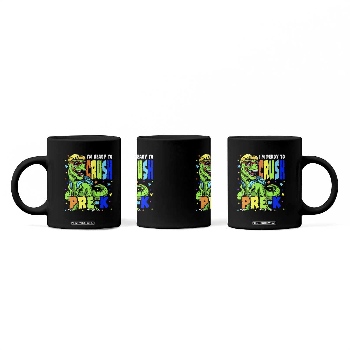I am Ready To Crush Pre-K Dinosaur Coffee Mug Cool First Day of School Boy