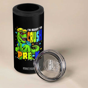 I am Ready To Crush Pre-K Dinosaur 4 in 1 Can Cooler Tumbler Cool First Day of School Boy