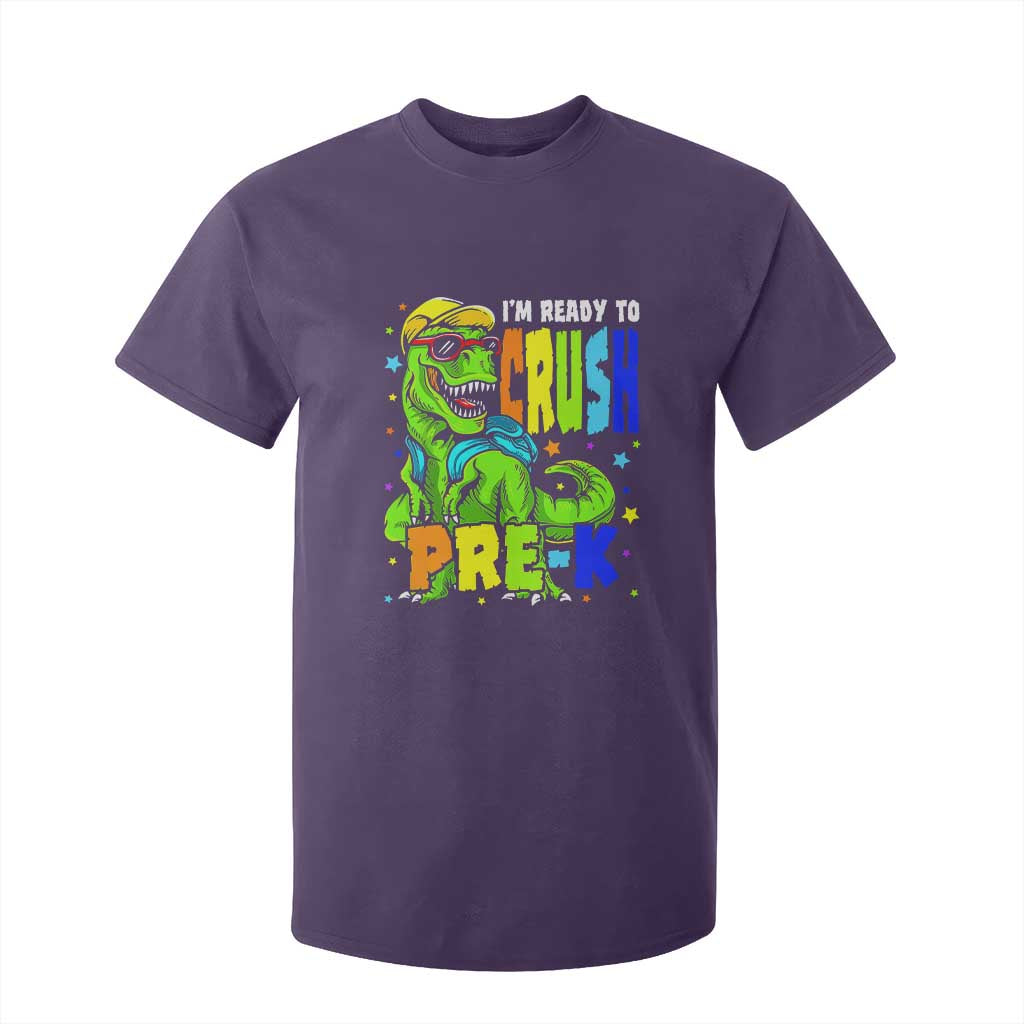 I am Ready To Crush Pre-K Dinosaur T Shirt For Kid Cool First Day of School Boy