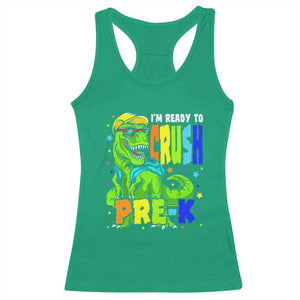 I am Ready To Crush Pre-K Dinosaur Racerback Tank Top Cool First Day of School Boy