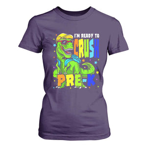 I am Ready To Crush Pre-K Dinosaur T Shirt For Women Cool First Day of School Boy