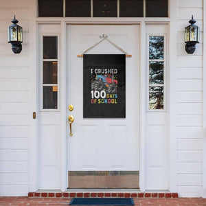 100 Days of School Monster Truck Garden Flag Boys Crushing 100th Day Milestone