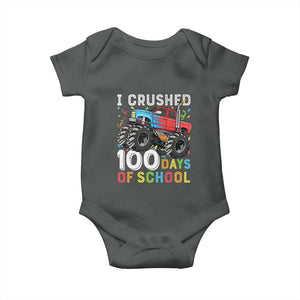 100 Days of School Monster Truck Baby Onesie Boys Crushing 100th Day Milestone