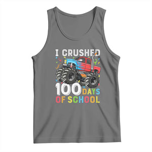 100 Days of School Monster Truck Tank Top Boys Crushing 100th Day Milestone