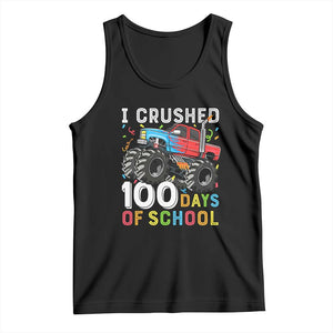 100 Days of School Monster Truck Tank Top Boys Crushing 100th Day Milestone