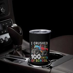 100 Days of School Monster Truck Tumbler Cup Boys Crushing 100th Day Milestone