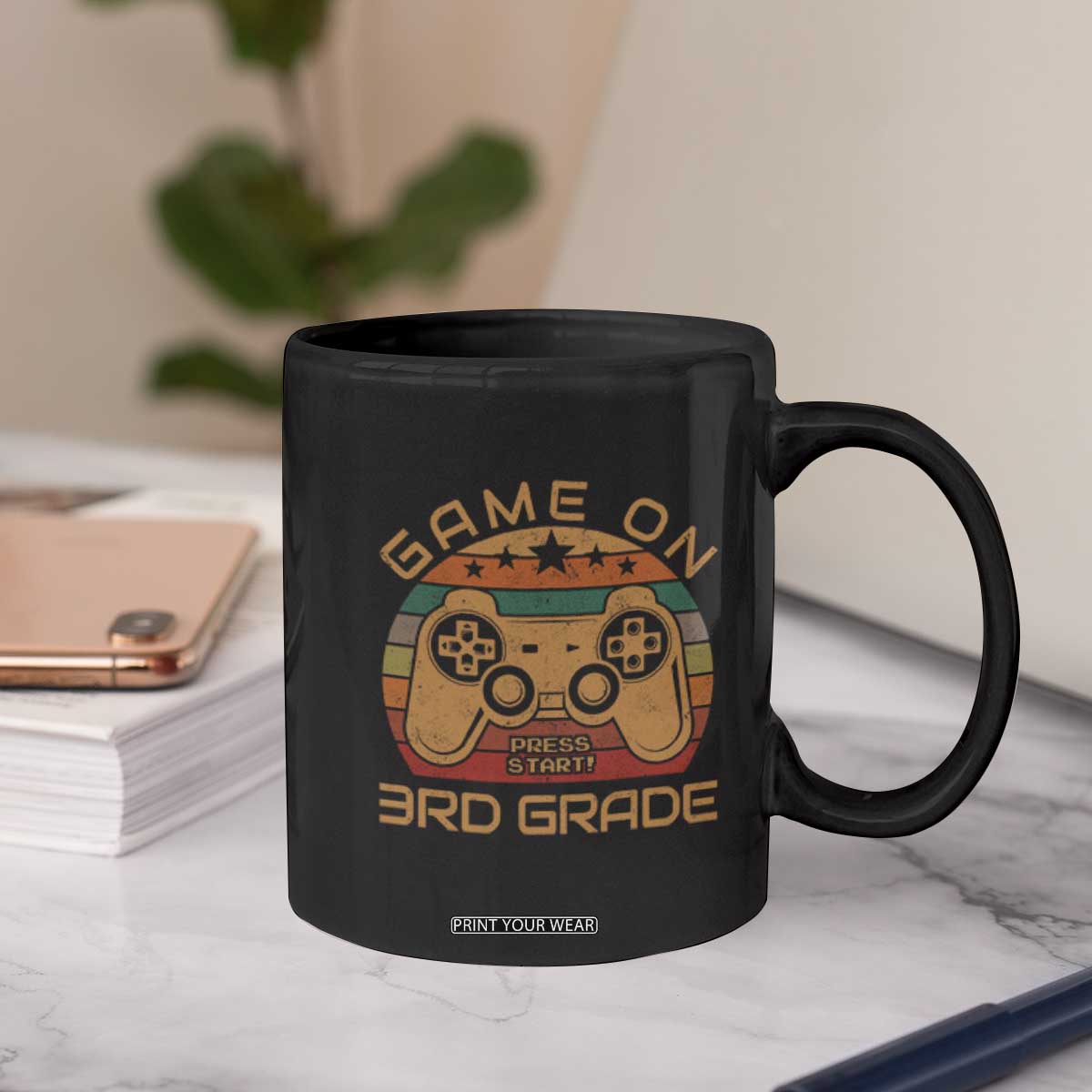Game On First Day of 3rd Grade Coffee Mug Funny Gamer Back to School Kids Gift