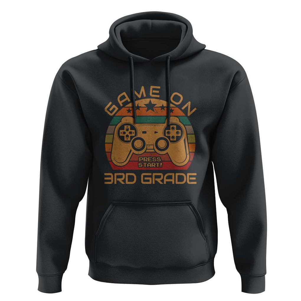 First Day of 3rd Grade Hoodie Game On Gamer Back to School Gift TS01 Black Print Your Wear