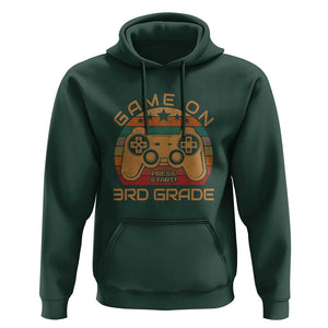 First Day of 3rd Grade Hoodie Game On Gamer Back to School Gift TS01 Dark Forest Green Print Your Wear