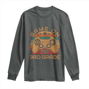 Game On First Day of 3rd Grade Long Sleeve Shirt Funny Gamer Back to School Kids Gift