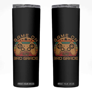 Game On First Day of 3rd Grade Skinny Tumbler Funny Gamer Back to School Kids Gift