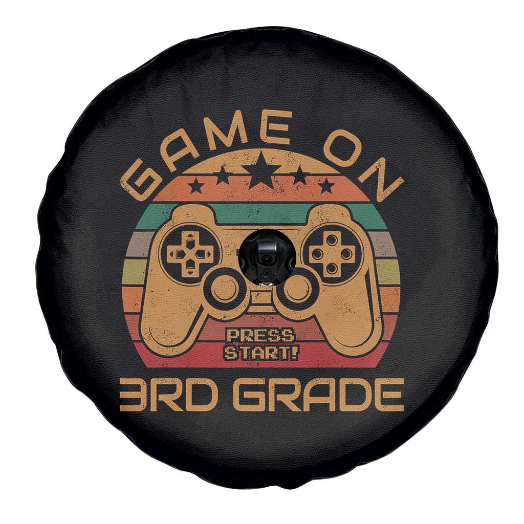 Game On First Day of 3rd Grade Spare Tire Cover Funny Gamer Back to School Kids Gift