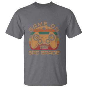 First Day of 3rd Grade T Shirt Game On Gamer Back to School Gift TS01 Charcoal Print Your Wear