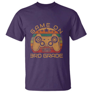 First Day of 3rd Grade T Shirt Game On Gamer Back to School Gift TS01 Purple Print Your Wear