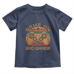 Game On First Day of 3rd Grade Toddler T Shirt Funny Gamer Back to School Kids Gift