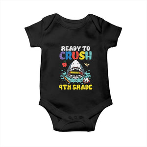 Shark Ready To Crush 4th Grade Baby Onesie Cool Boys First Day of School Gift