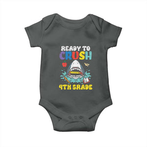 Shark Ready To Crush 4th Grade Baby Onesie Cool Boys First Day of School Gift