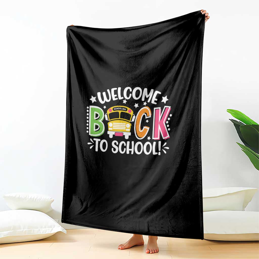 Welcome Back to School Bus Driver Throw Blanket First Day for School Gifts