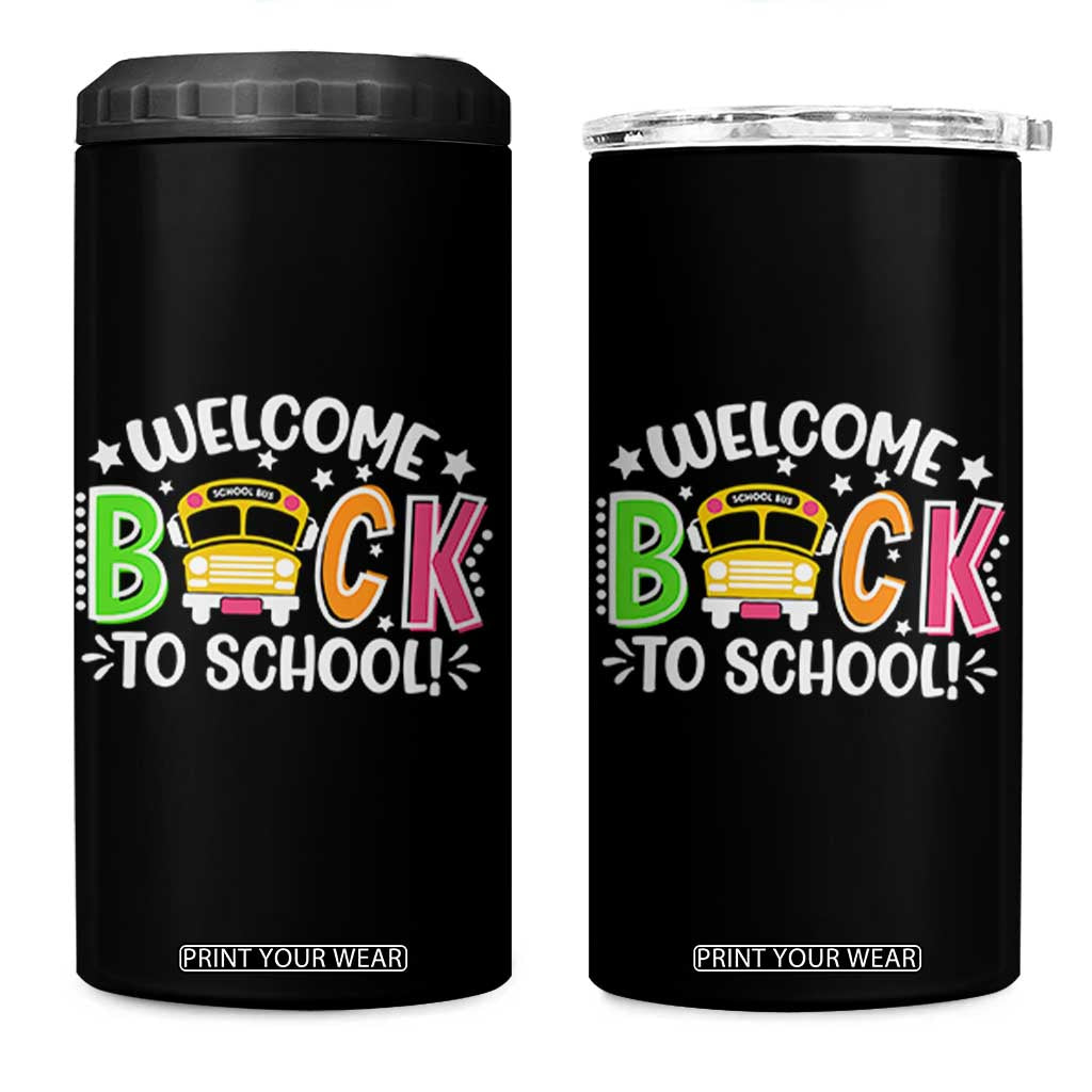 Welcome Back to School Bus Driver 4 in 1 Can Cooler Tumbler First Day for School Gifts