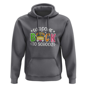 Welcome Back to School Hoodie First Day for School Bus Driver TS01 Charcoal Print Your Wear