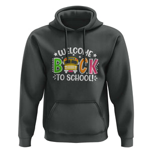 Welcome Back to School Hoodie First Day for School Bus Driver TS01 Dark Heather Print Your Wear