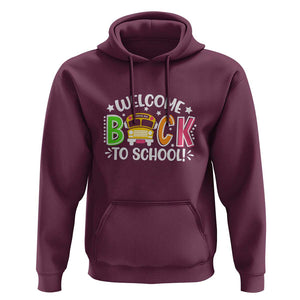 Welcome Back to School Hoodie First Day for School Bus Driver TS01 Maroon Print Your Wear