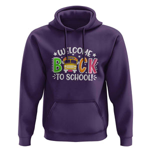Welcome Back to School Hoodie First Day for School Bus Driver TS01 Purple Print Your Wear