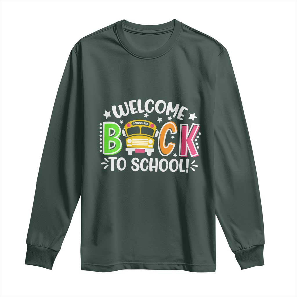 Welcome Back to School Bus Driver Long Sleeve Shirt First Day for School Gifts