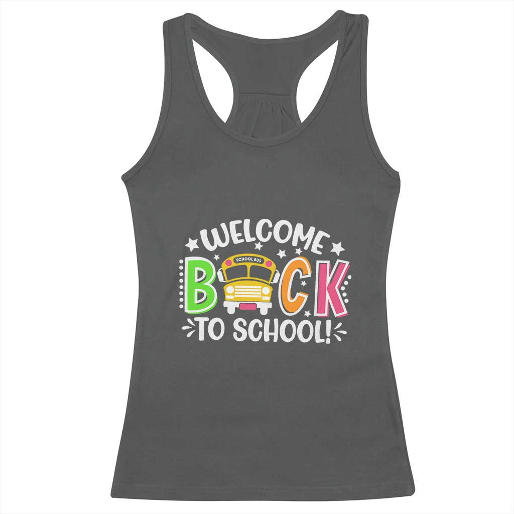 Welcome Back to School Bus Driver Racerback Tank Top First Day for School Gifts