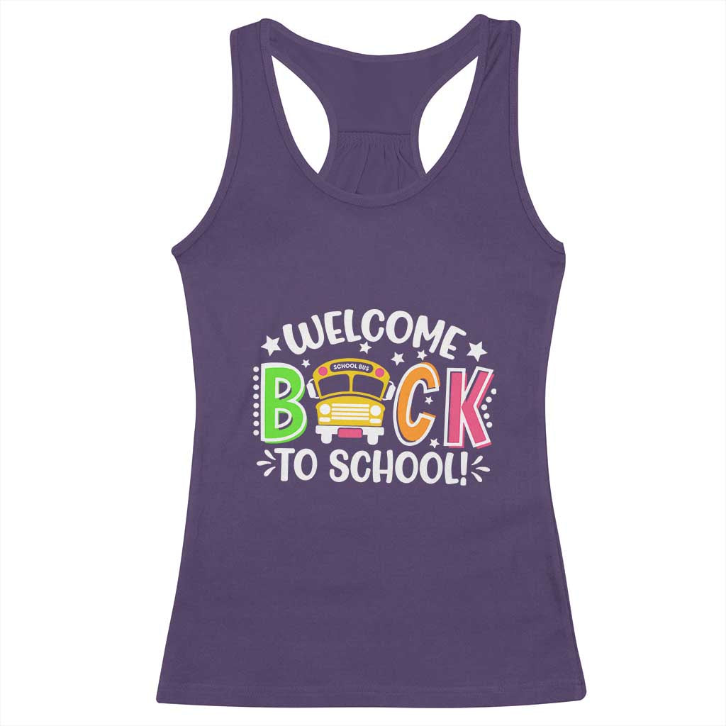 Welcome Back to School Bus Driver Racerback Tank Top First Day for School Gifts