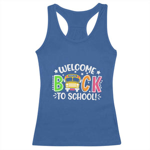 Welcome Back to School Bus Driver Racerback Tank Top First Day for School Gifts