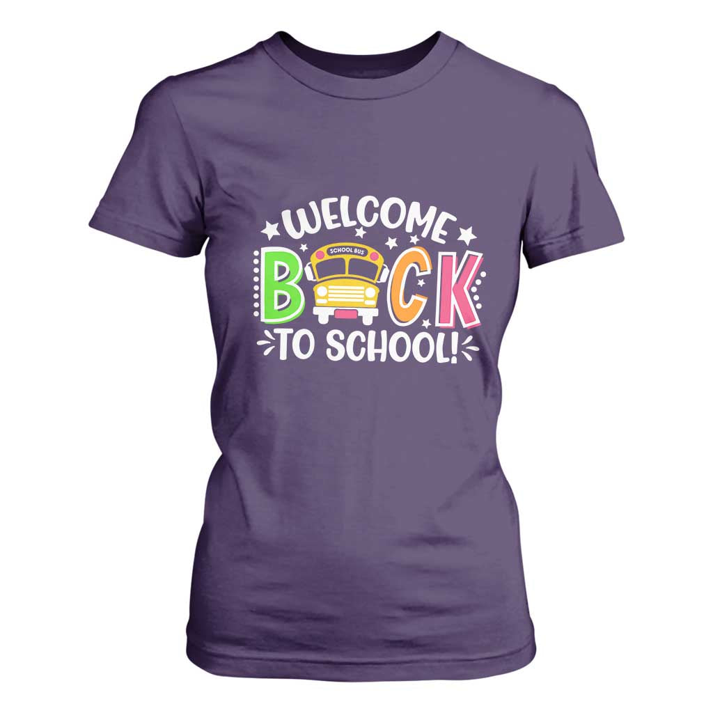 Welcome Back to School Bus Driver T Shirt For Women First Day for School Gifts