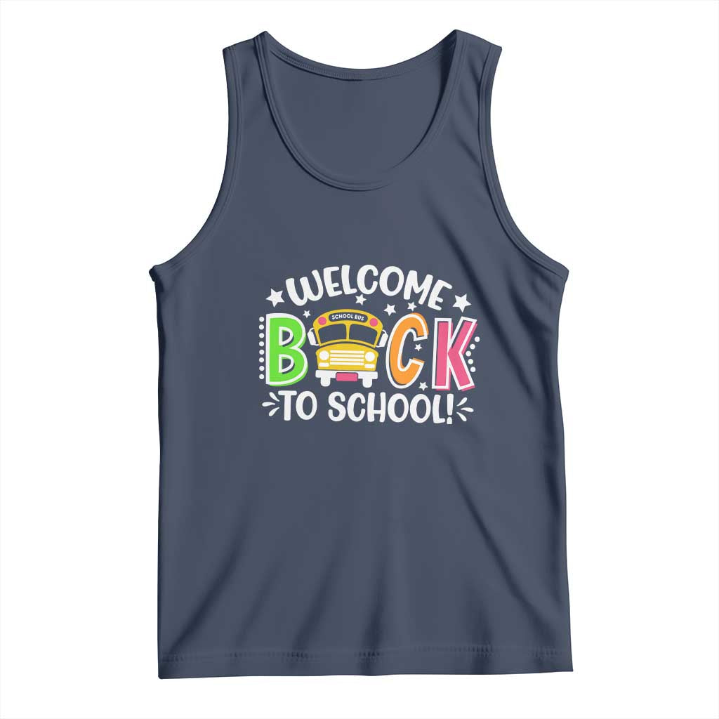Welcome Back to School Bus Driver Tank Top First Day for School Gifts