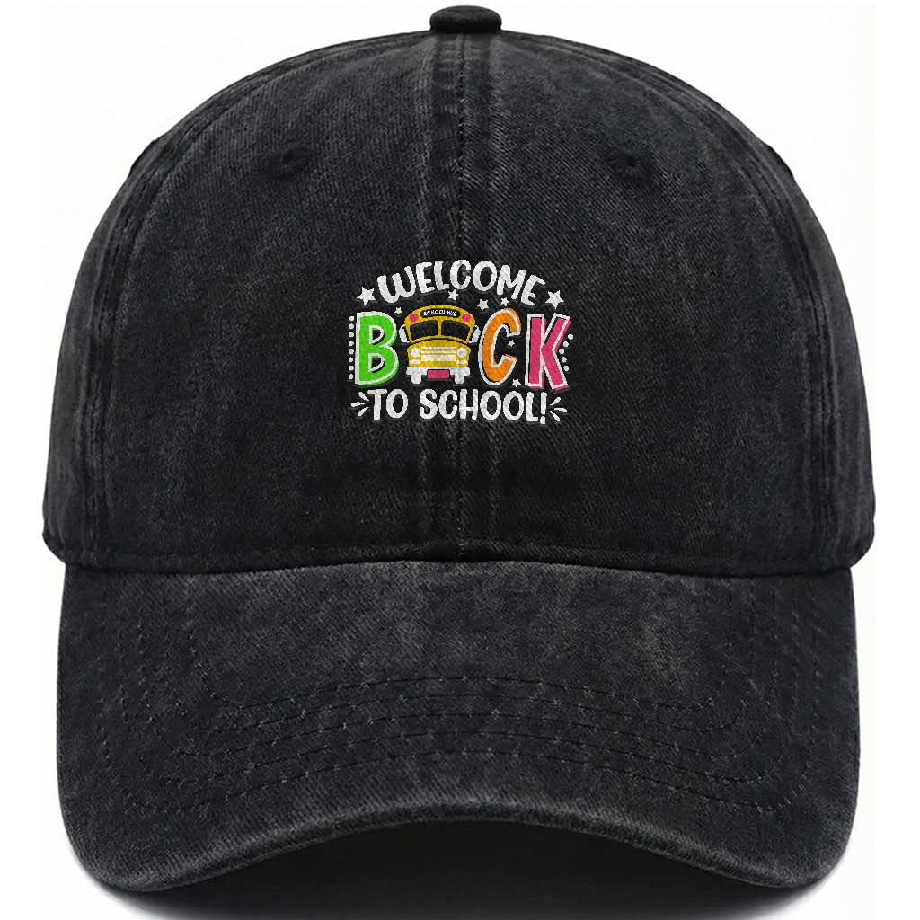Welcome Back to School Bus Driver Washed Cotton Baseball Cap First Day for School Gifts
